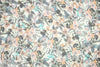 NY designer silk chiffon - painted flowers