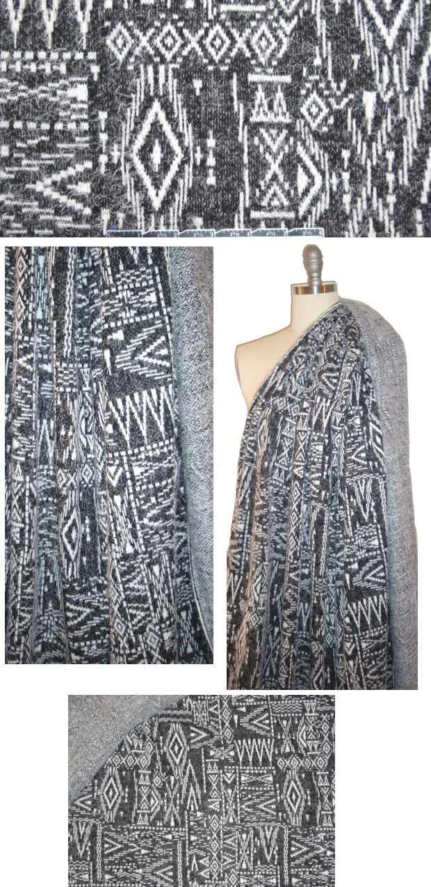 'eyelash' super soft sweater knit - fairisle montage 1.66 yd