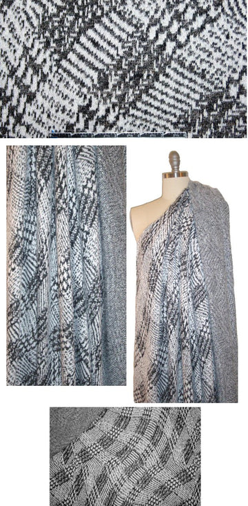 'eyelash' super soft sweater knit - glen plaid swirl