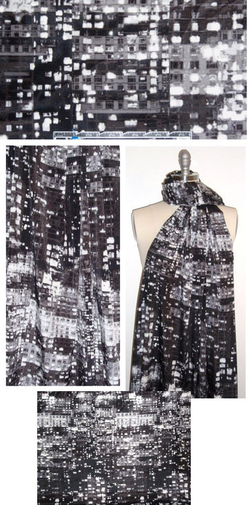 DKNY city lights silk/lycra - grays/black