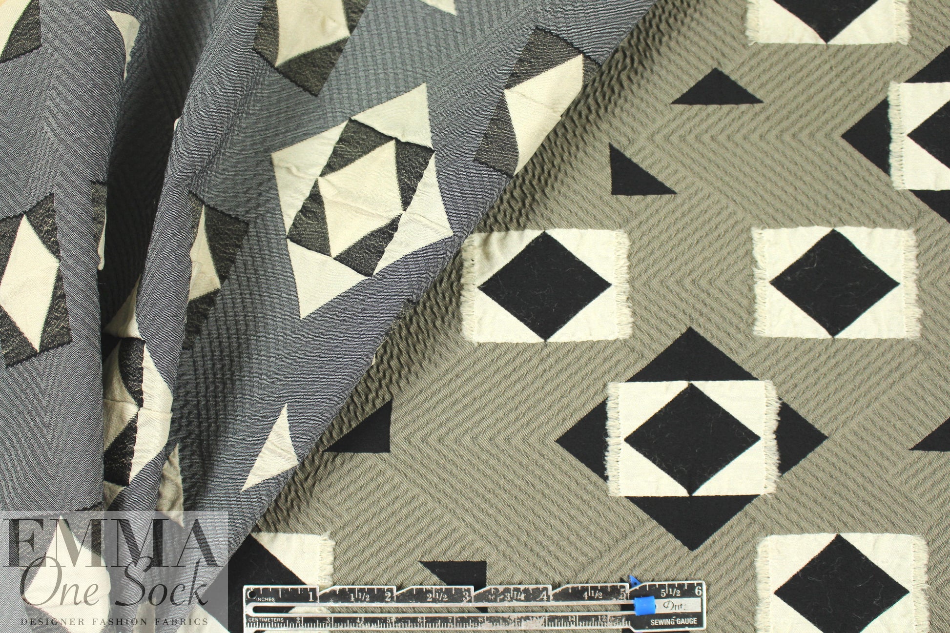 Italian quilt-textured clip jacquard brocade 1.75 yds