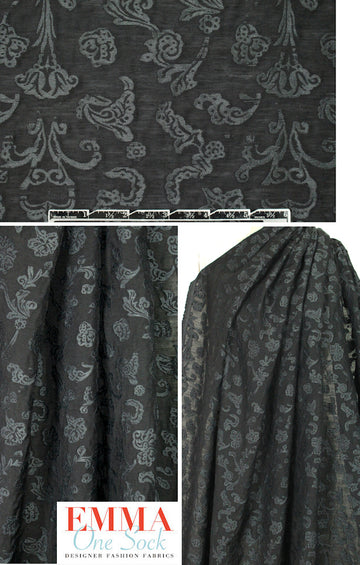 Tah@ri black on black clip weave jacquard