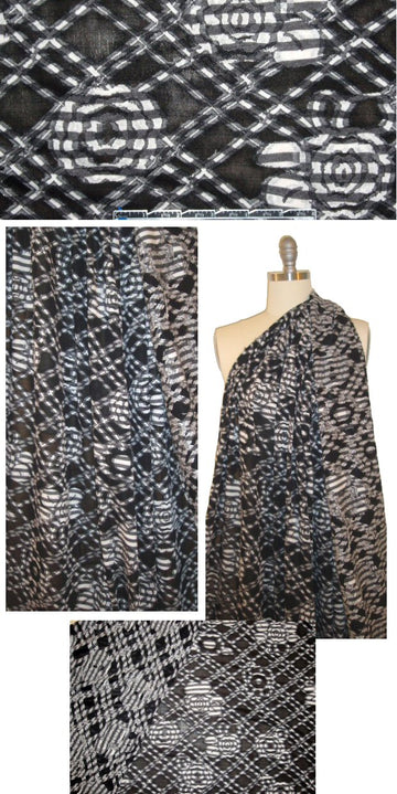 yarn dye clipped jacquard knit - lattice flower