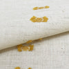 Italian "swiss dot" clipped weave linen blend - yellow