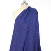 Italian "swiss dot" clipped weave cotton lawn - blue