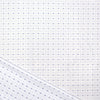 'clipped weave' check jacquard cotton shirting - blue/white