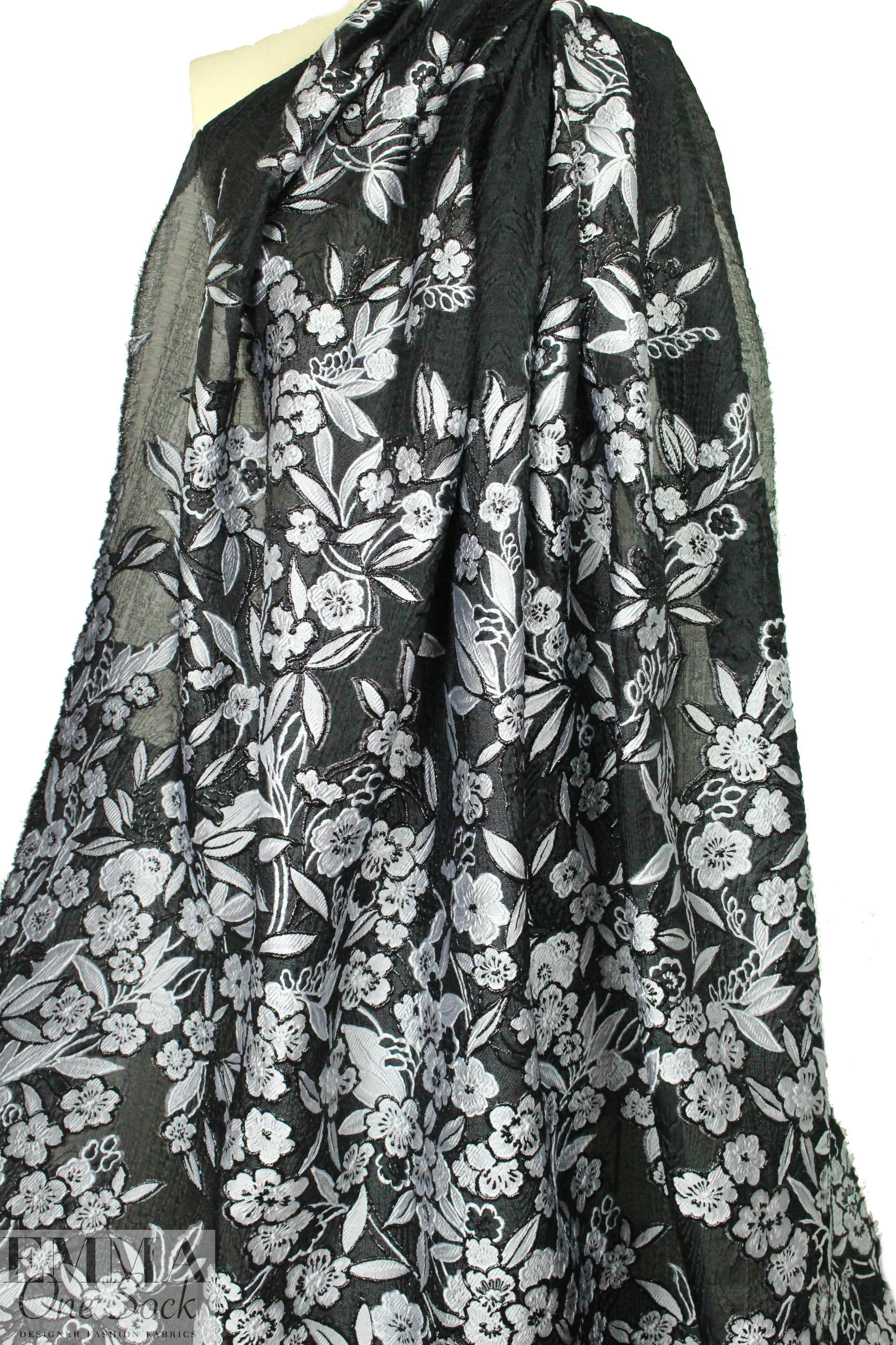 Carmen Marc Va1vo clipped weave panel silk blend