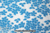 Mi11y turquoise floral clipped jacquard organza