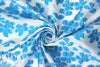 Mi11y turquoise floral clipped jacquard organza