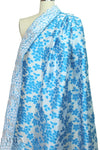 Mi11y turquoise floral clipped jacquard organza