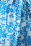 Mi11y turquoise floral clipped jacquard organza