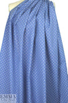 NY designer french blue 'daisy' clip dot jacquard shirting 1.66 yd