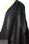 Italian burlwood fringed stripes clipped weave brocade