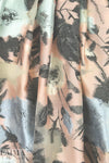 Carmen Marc Va1vo blush/blue clipped weave brocade