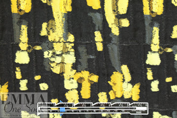 NY designer gold tones clipped jacquard woven