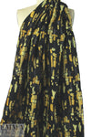 NY designer gold tones clipped jacquard woven