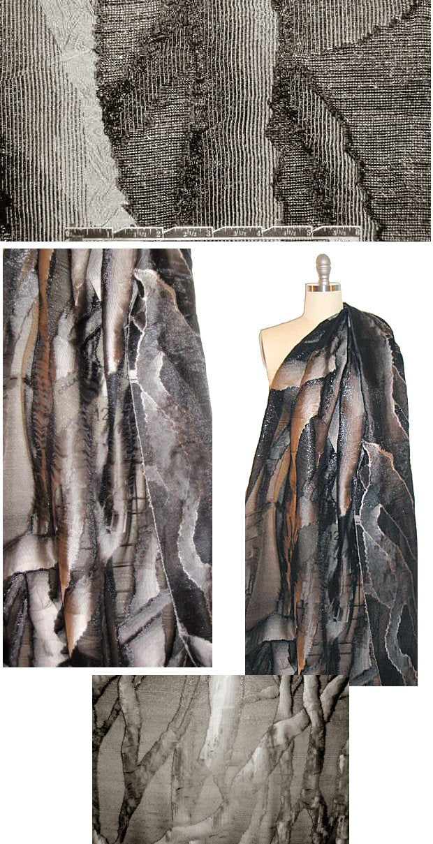 Pamella Ro1and clipped weave abstract brocade 1.33 yd