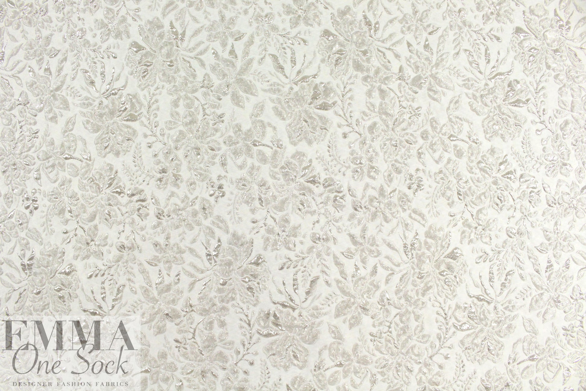 Carmen Marc Va1vo texture floral cloque' - silver