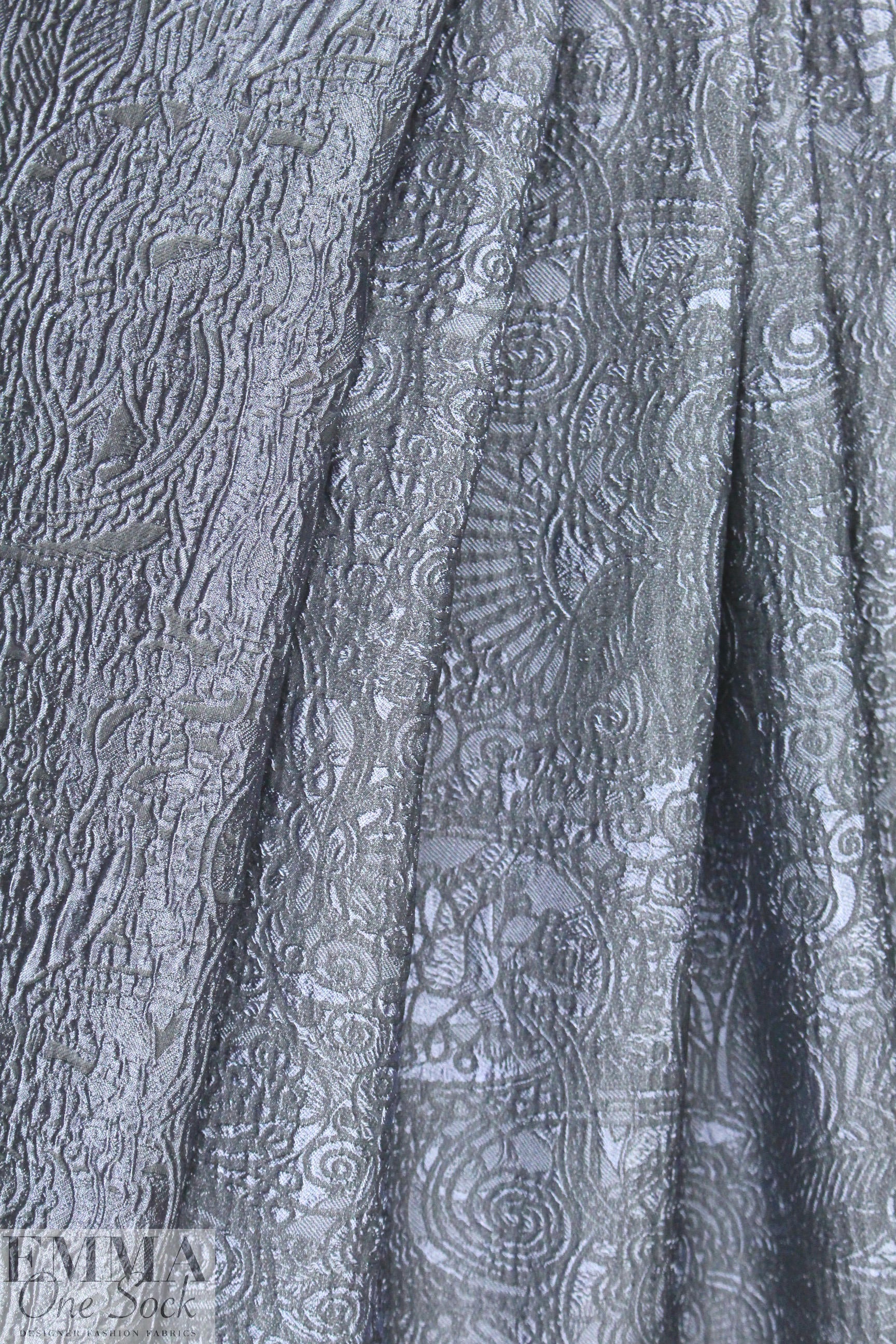 Carmen Marc Va1vo 'poly-silk' cloque' - steely blue