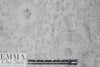 Italian silvery gray floral motif cloque' woven 1.75 yds