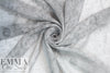 Italian silvery gray floral motif cloque' woven 1.75 yds