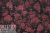 Italian merlot/black silk blend sheer floral cloque' woven 1.125 yd