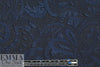 Italian navy swirl motif silk blend cloque'