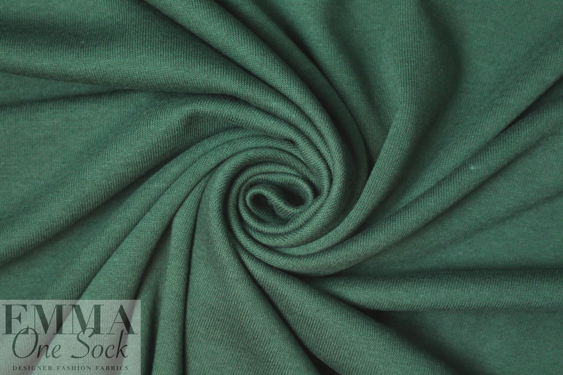 bamboo/cotton fleece-back knit - pine 1 yard