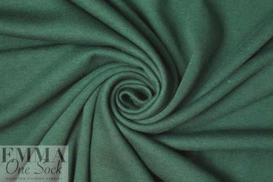 bamboo/cotton fleece-back knit - pine 1 yard