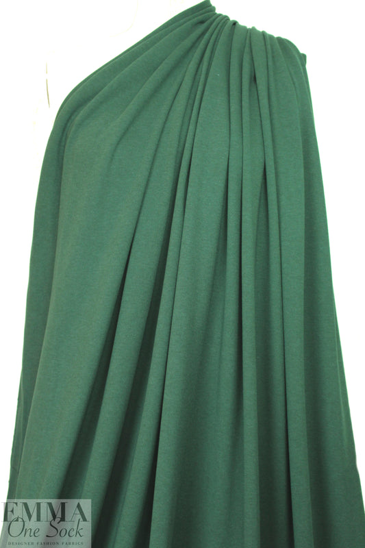 bamboo/cotton fleece-back knit - pine 1 yard