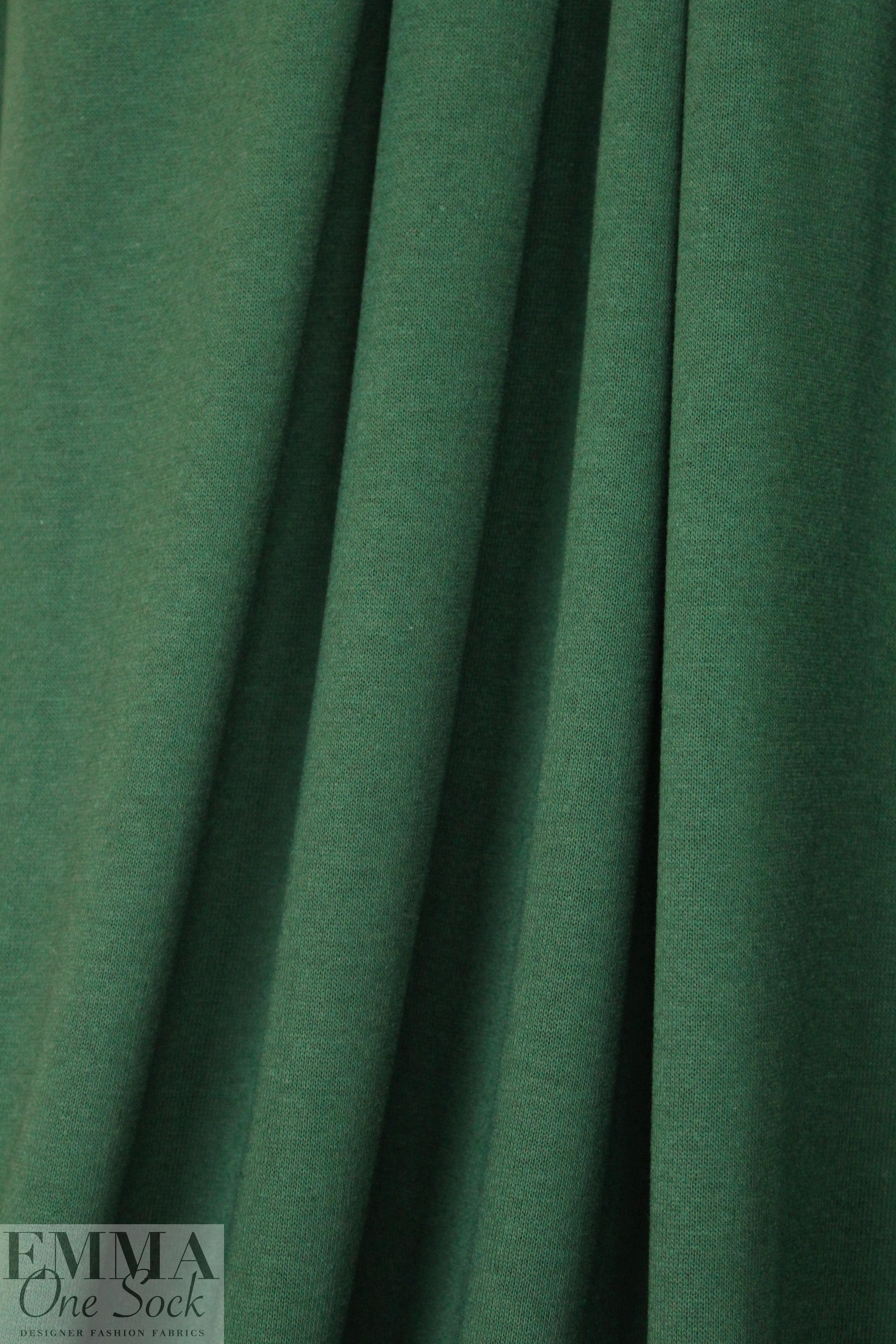 bamboo/cotton fleece-back knit - pine .75 yds