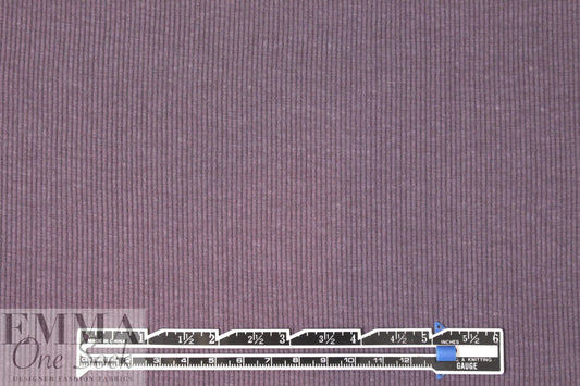 bamboo/cotton circular tube ribbing - dusty grape Oeko-Tex cert. 1 yard