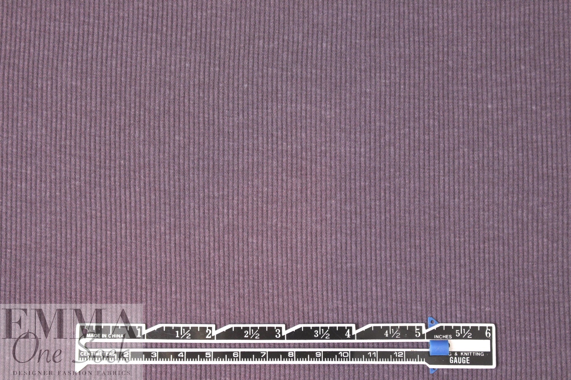 bamboo/cotton circular tube ribbing - dusty grape .5 yds