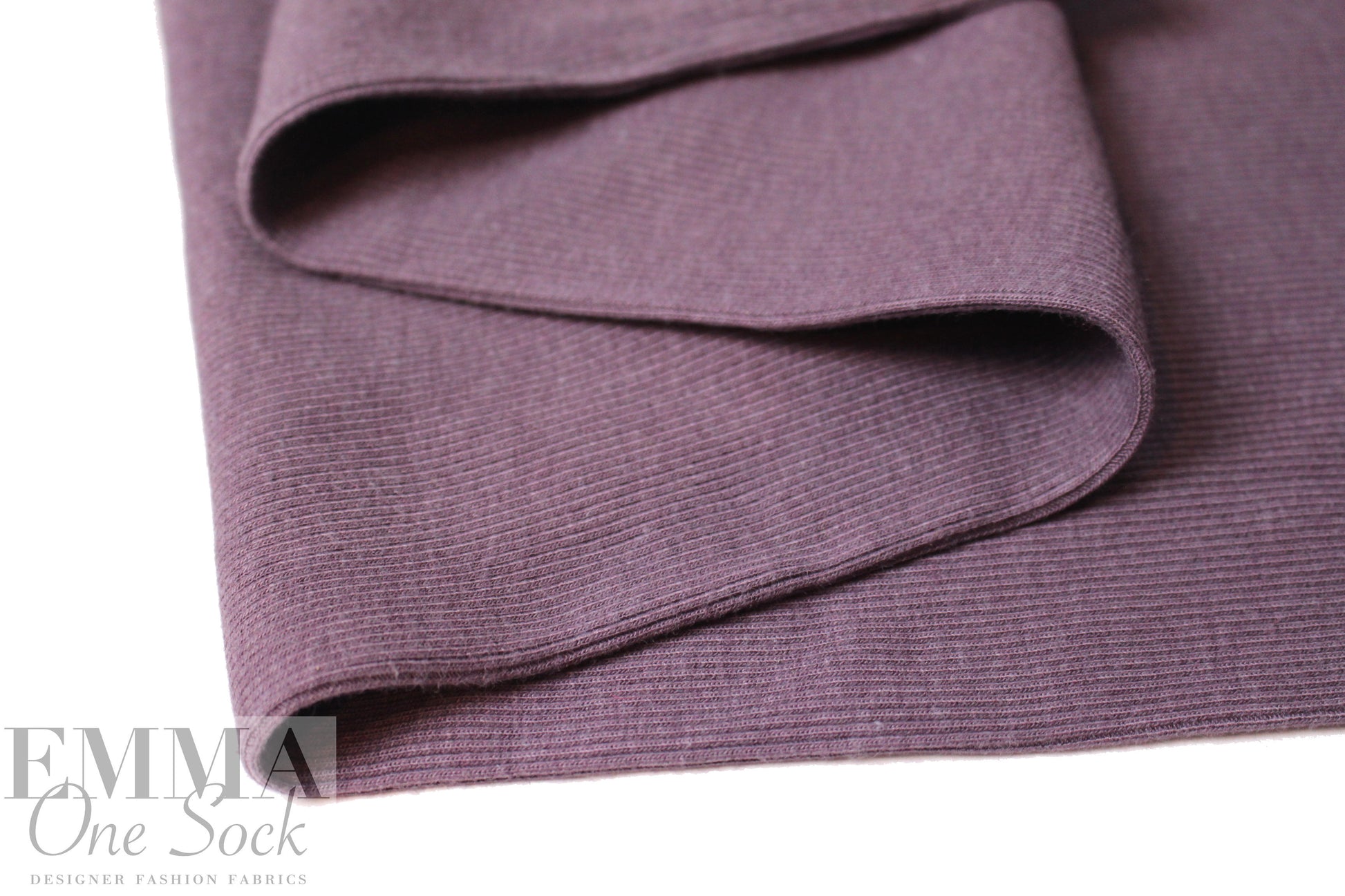 bamboo/cotton circular tube ribbing - dusty grape Oeko-Tex cert.
