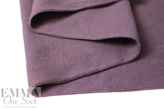 bamboo/cotton circular tube ribbing - dusty grape Oeko-Tex cert.
