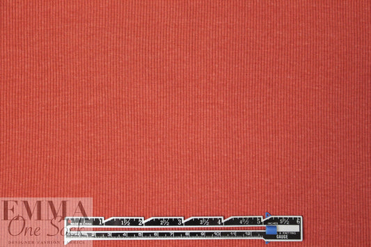 bamboo/cotton circular tube ribbing - dusty orange Oekeo-Tex cert.
