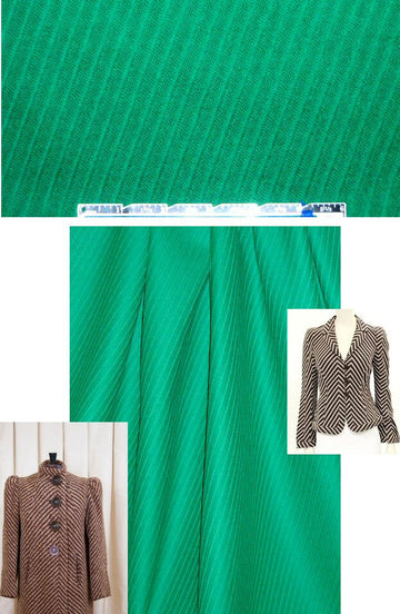 Mi11y super soft vivid green wool 'twill' coating 1.33 yd