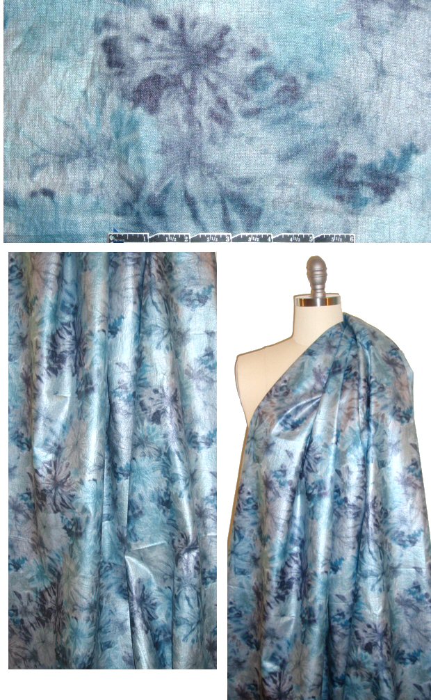Italian laminated linen water resistant tie dye 2.75 yards