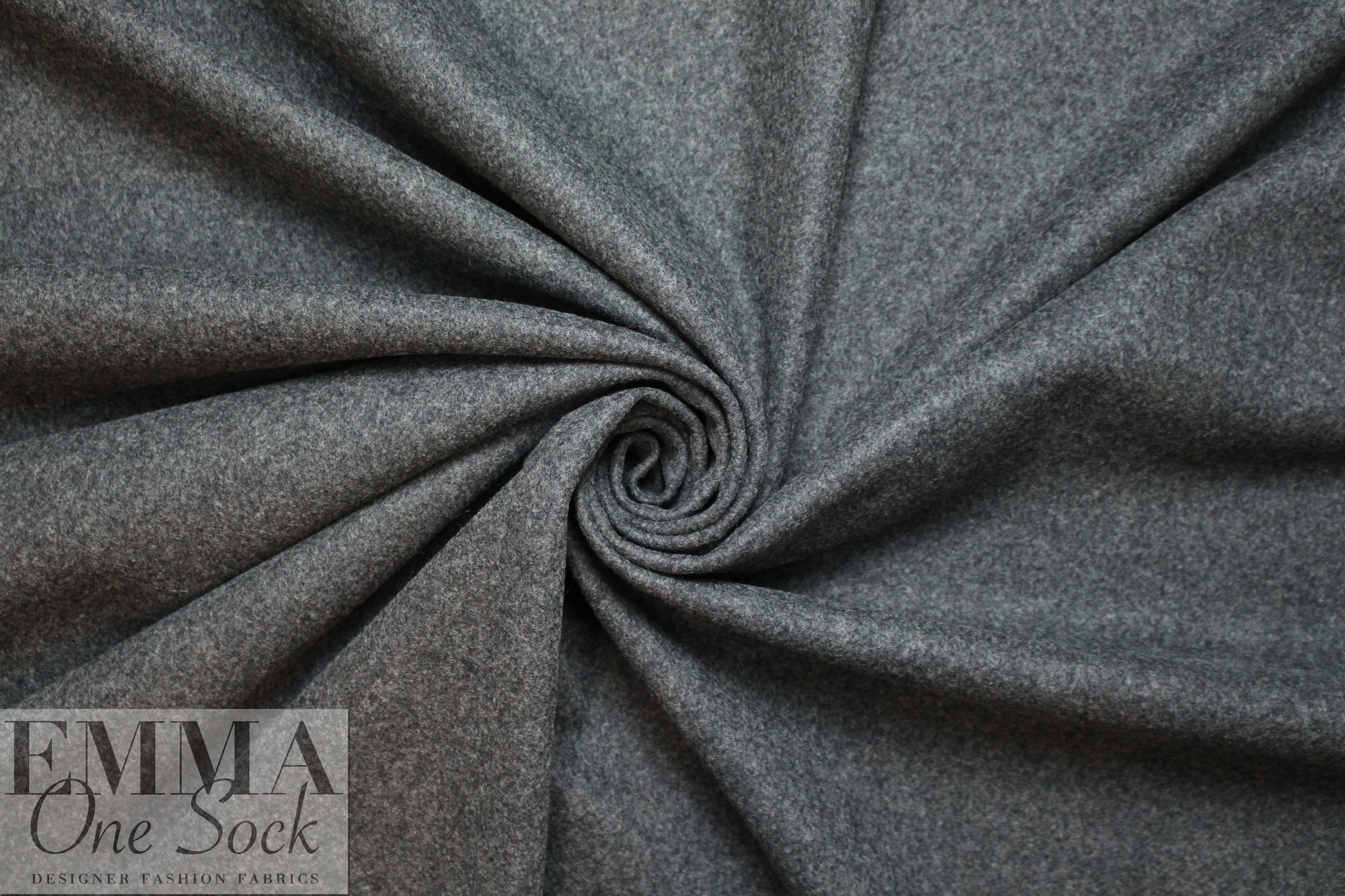 Italian felted wool coating - charcoal 1.5 yds