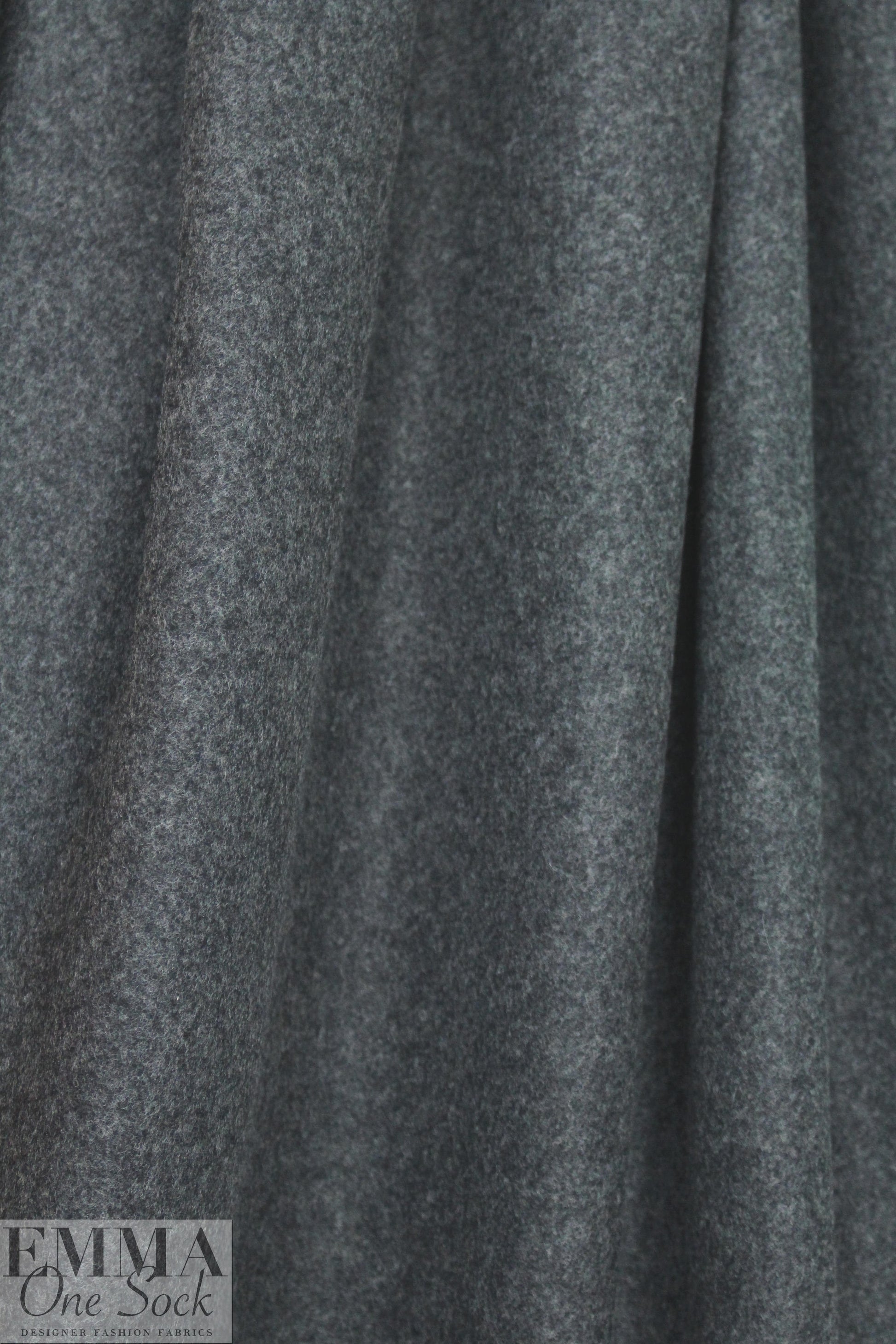 Italian felted wool coating - charcoal 1.5 yds