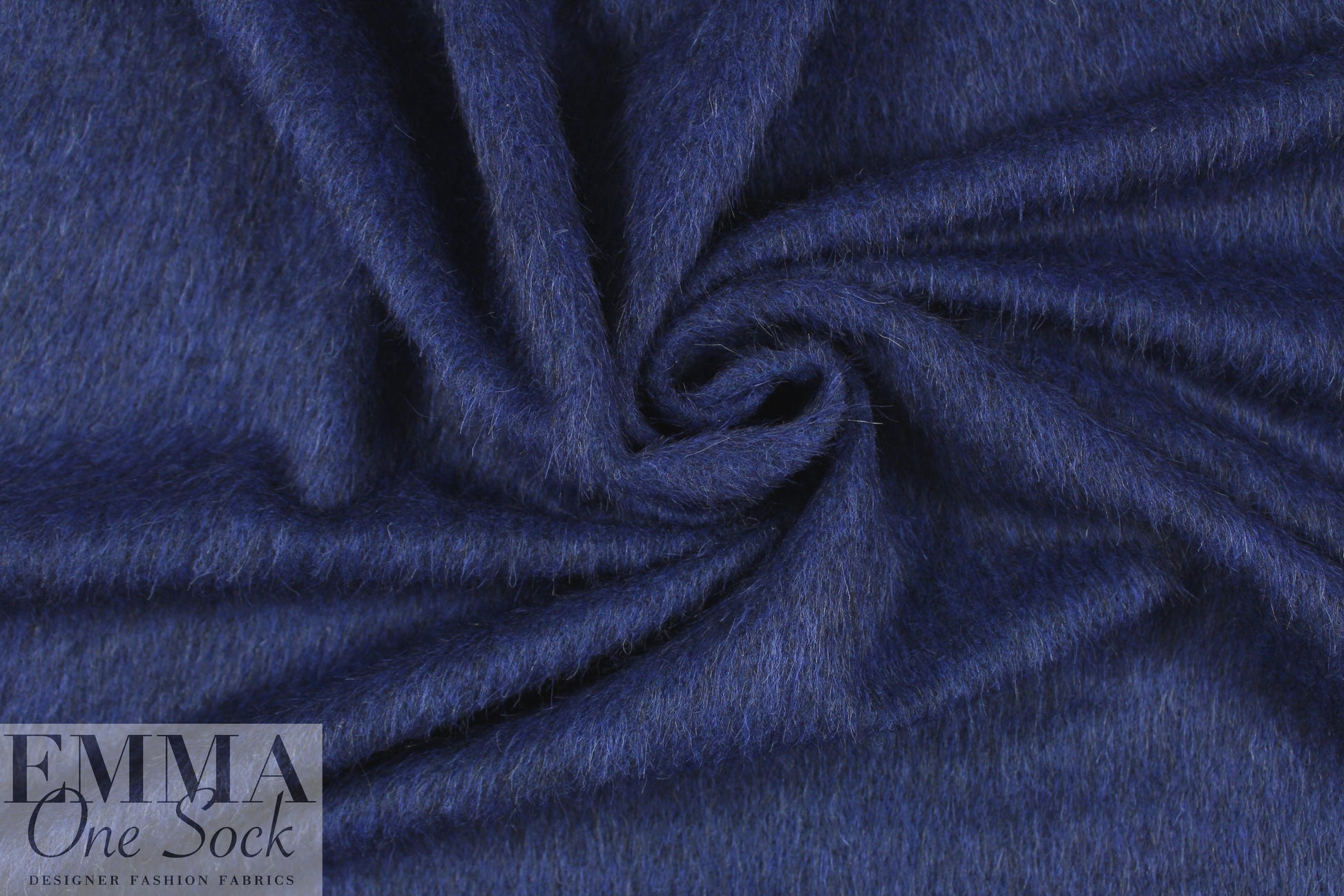 Italian wool/mohair blend coating - cobalt