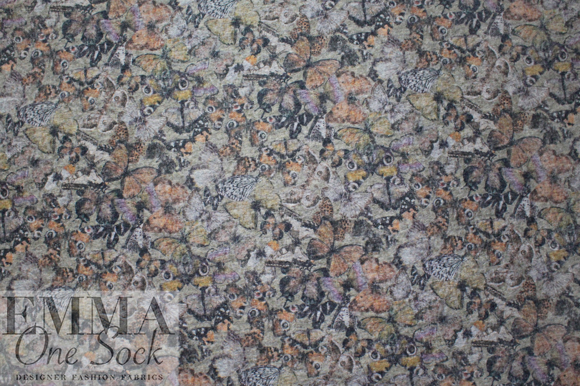 Italian textured wool blend fleece knit - butterfly dream 2.125 yd