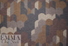 Italian textured wool blend fleece knit - earthy arc graphic 2.25 yd