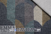 Italian textured wool blend fleece knit - tealy arc graphic 2.25 yd