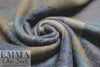 Italian textured wool blend fleece knit - tealy arc graphic 2.25 yds
