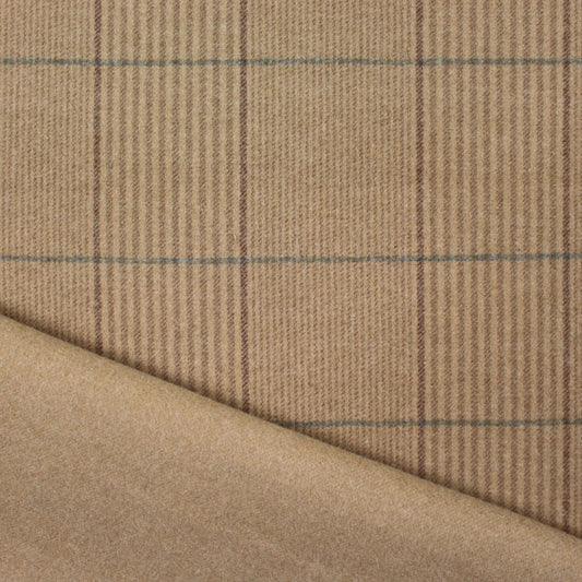 Balenci@ga all-wool plaid double cloth - warm tan