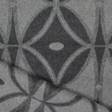 Etr0 all-wool geometric double cloth - charcoal gray .5 yds