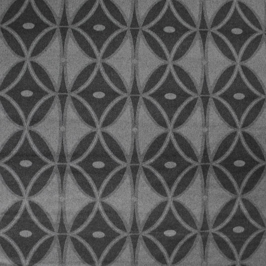 Etr0 all-wool geometric double cloth - charcoal gray .5 yds