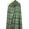 Italian 'plaid' wool/viscose blend coating - wasabi/berry 2 yd