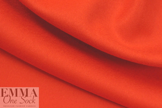 wool/angora/cashmere blend doublecloth - hot orange 1.5 yds